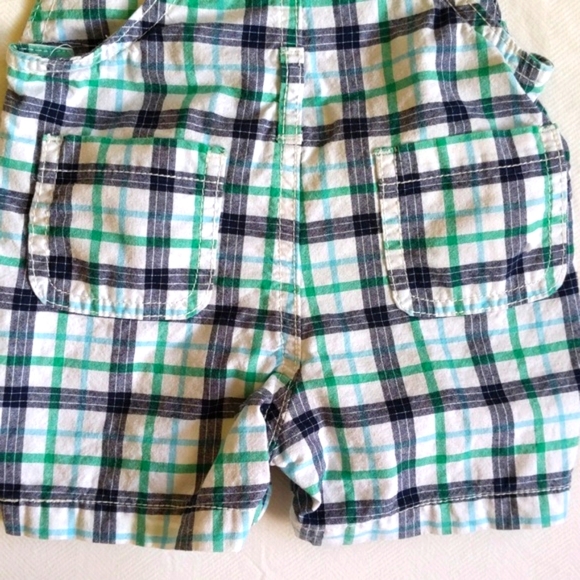 gymboree summer plaid shortalls shorts overalls 3 months baby - Picture 6 of 6